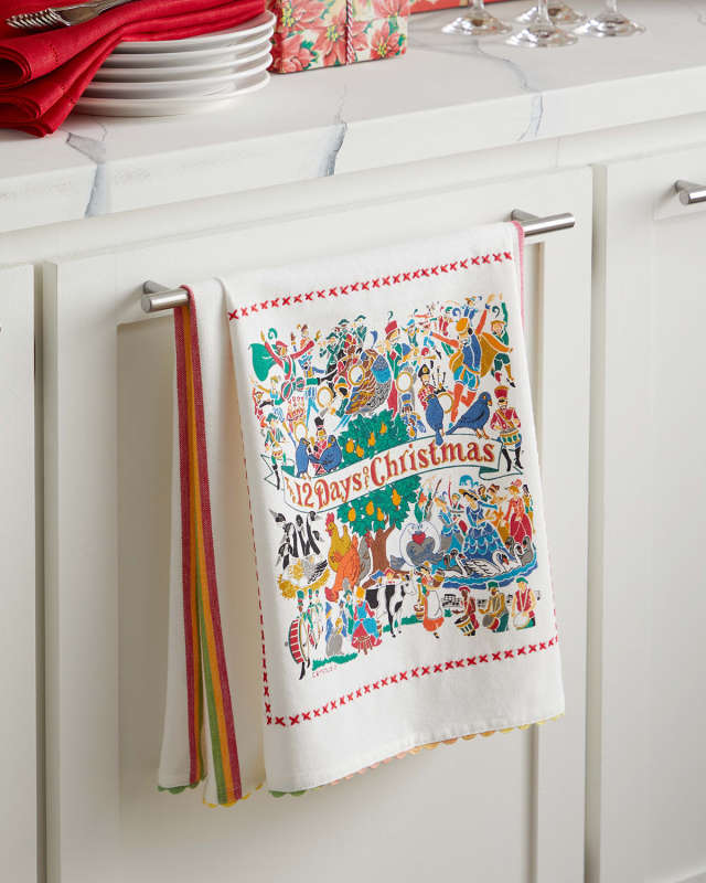12 Days of Christmas Dish Towel